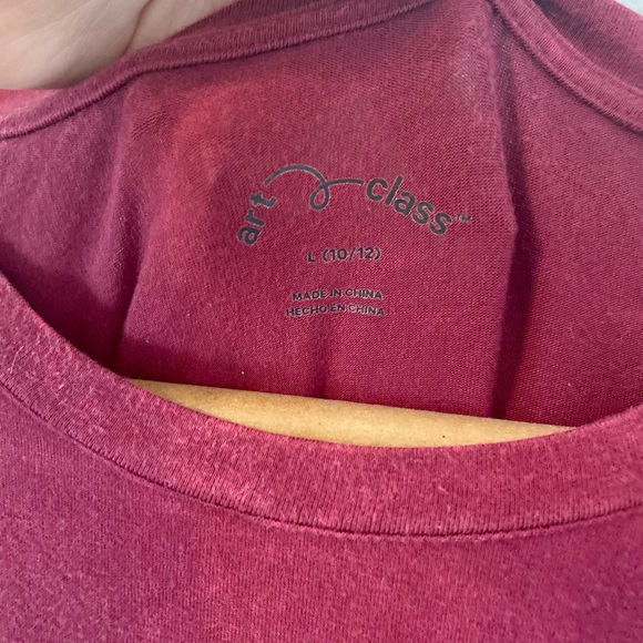 Art Class Maroon Ruffle Top - Picture 3 of 3